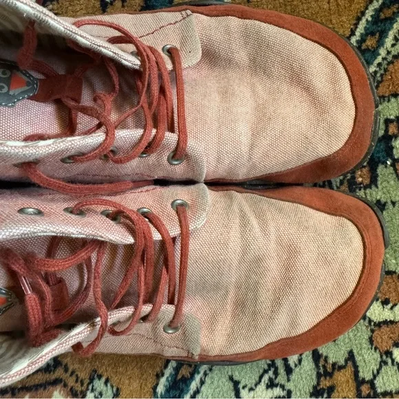 Wildling shoes pink lace-up barefoot ankle boots. Size EU 38. - Picture 6 of 8